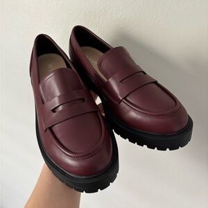 WYDR Studios Tate Vegan Classic Chunky Loafers in Wine